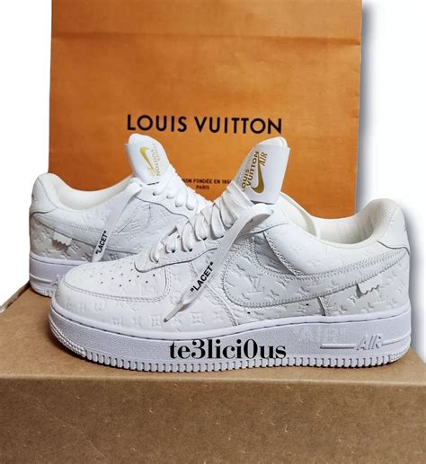 louis vuitton air forces white|white lv air force 1.